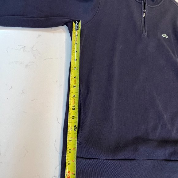 Lacoste Quarter-Zip Sweater - Navy - Size 6 (Fr) / XL (US) - Picture 6 of 6